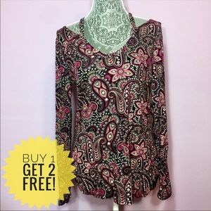 Ultra Flirt Cold Collar Floral Sweatshirt